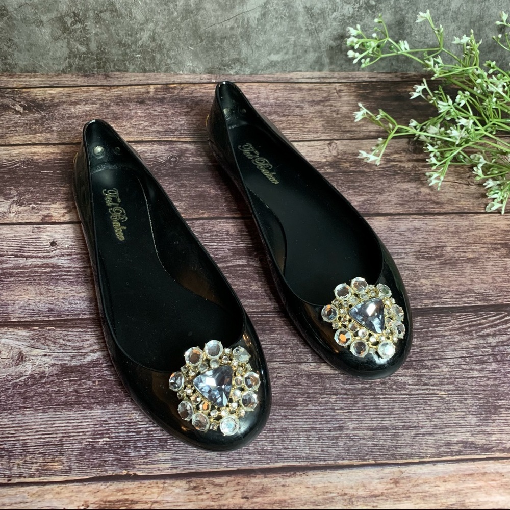 Ted Baker ~ JEMME Brooch Ballet Flat Black